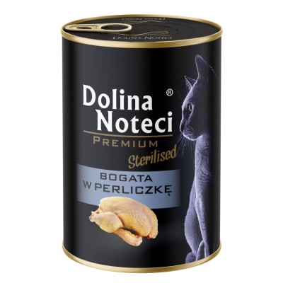 Karma dla kota premium bogata w perliczkę sterylised 400g DOLINA NOTECI