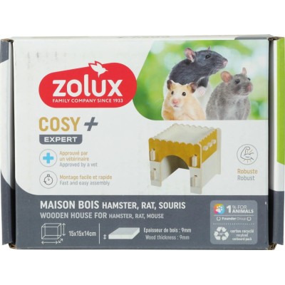 ZOLUX domek drewniany dla chomika, szczura, myszy COSY