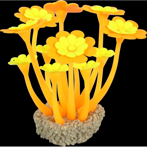 ZOLUX ozdoba do akwarium FLOWERS 2 pomarańczowa fluorescencyjna