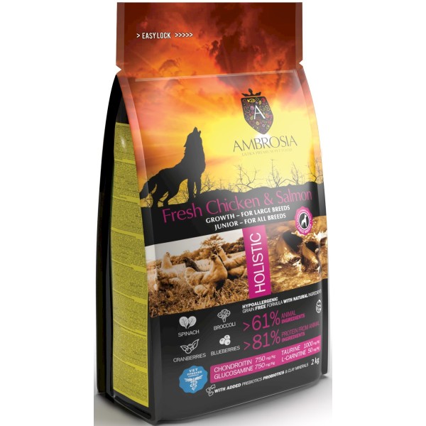 AMBROSIA PUPPY GROWTH large chicken fresh fish 2 kg