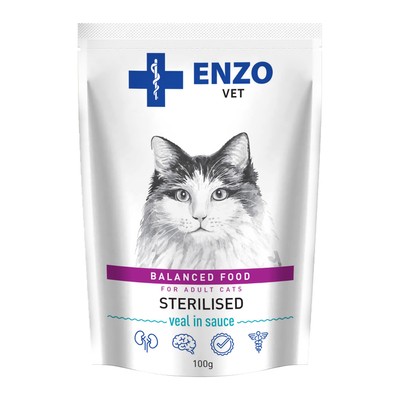 ENZO VET sterylised z cielęcina w sosie 100g