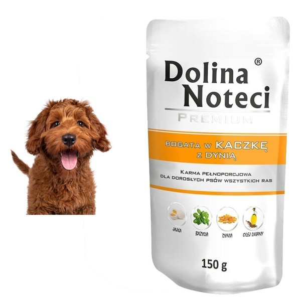 Karma dla psa bogata w kaczke z dynią 150g DOLINA NOTECI