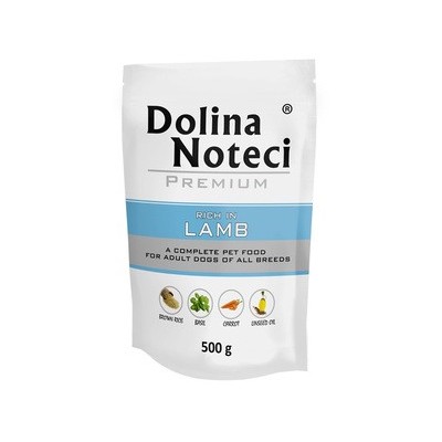 Karma dla psa bogata w jagnięcine 500g DOLINA NOTECI