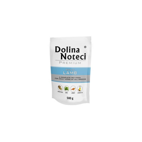 Karma dla psa bogata w jagnięcine 500g DOLINA NOTECI