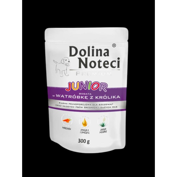 Karma dla psa JUNIOR z królika 300g DOLINA NOTECI