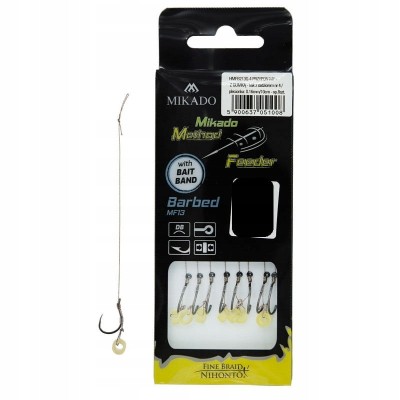 Mikado Przypon MF13 0.12mm #12 z gumką 8szt