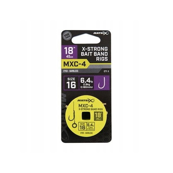 Matrix MXC-4 X-Strong Bait Band Rigs 14//0.20mm/45cm/8szt