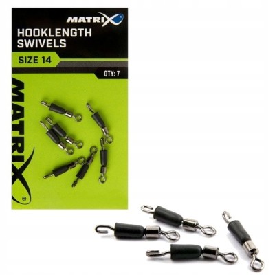 Matrix Krętlik z Agrafką Hooklength Swivels #18 7szt