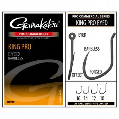 Gamakatsu King Pro Eyed Barbless #10 10szt