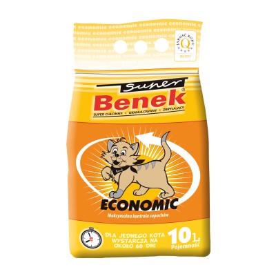 Super Benek Economic 10 l - żwirek bentonitowy
