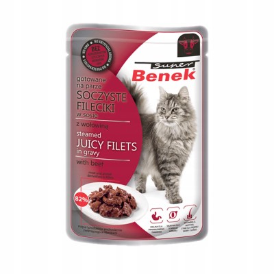 Super Benek Fileciki w sosie z wołowiną 100g