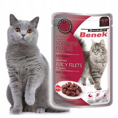 Super Benek Fileciki w sosie z wołowiną 100g