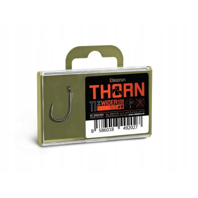 Delphin THORN Wider Barbless #8 11szt. - haczyki karpiowe