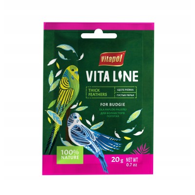 Vitaline Gęste Piórka dla papużki falistej 20g
