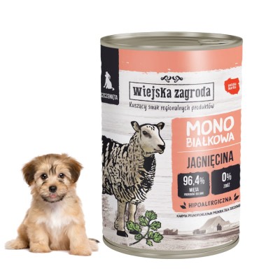 Wiejska Zagroda Szczeniak Jagnięcina 400g - karma mokra