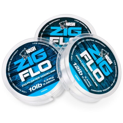 Nash Zig Flo 12lb 0,30mm 100m – żyłka do zig rig