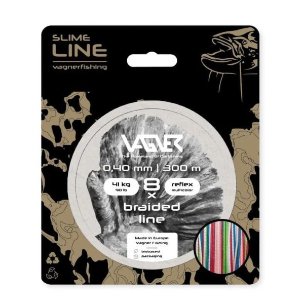 Vagner Plecionka Slim Line 8x Reflex Multicolor 0.40mm/300m