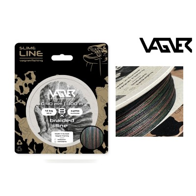 Vagner Slim Line 8x Camo Multicolor 0.40mm 300m