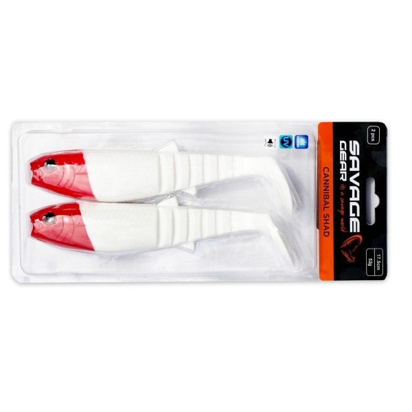 SG Cannibal Shad 17,5cm/52g Red Head 2szt