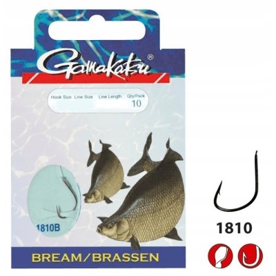 Gamakatsu Haki z Przyp. Feeder 1810B r.14/0.12mm/75cm/10 szt.