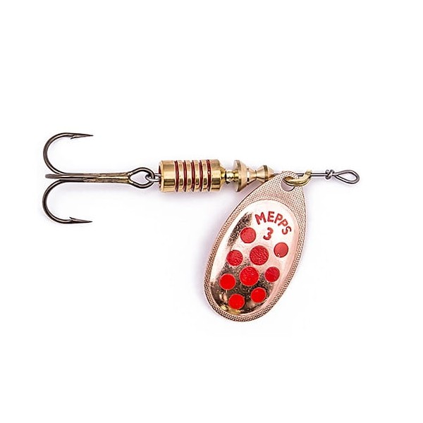 Mepps Aglia Decorees Miedz/Czerw Kropki nr.3/6.5g