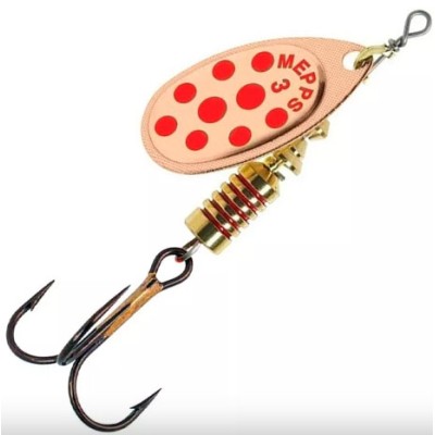 Mepps Aglia Decorees Miedz/Czerw Kropki nr.3/6.5g