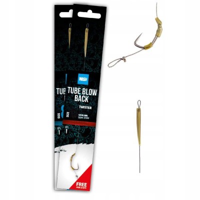 Nash Przypon Tube Blow Back Rig Size 6 Barbless