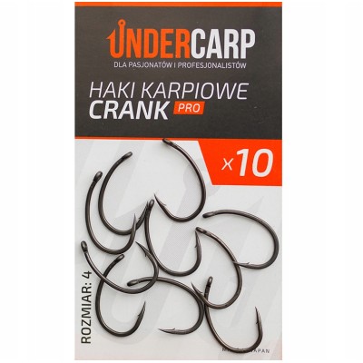 UnderCarp Haki Karpiowe Crank PRO nr.4/10szt.