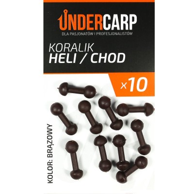 UnderCarp Koralik Heli/Chod brązowy10/szt.