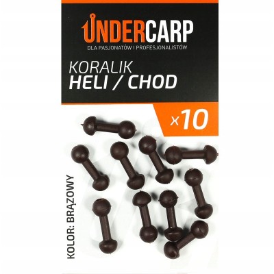 UnderCarp Koralik Heli/Chod brązowy10/szt.