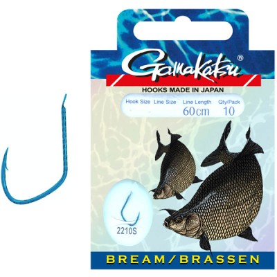 Gamakatsu Haki z Przyp. Leszcz 2210S r.6/0.20mm/60cm/10 szt.