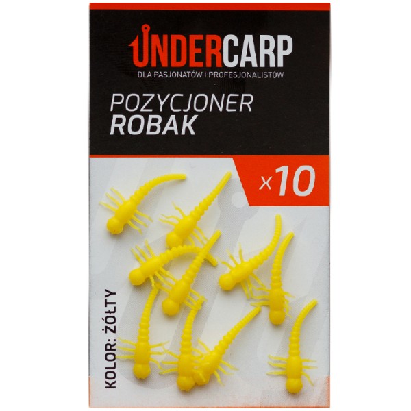 UnderCarp Pozycjoner Haczyka Robak żółty/10szt