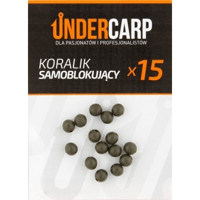 UnderCarp Koralik samoblokujący zielony 6mm/15szt.
