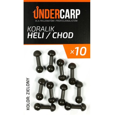 UnderCarp Koralik Heli/Chod zielony/10szt.