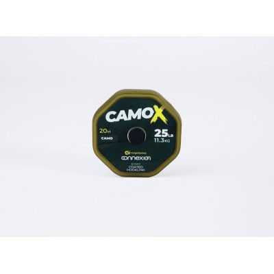 RidgeMonkey Plecionka Przyponowa w Otulinie Sztywna Camo X 25lb/20m