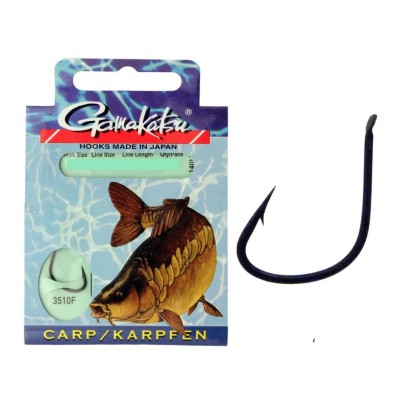 Gamakatsu Haki z Przyp. Karp 3510F r.4/0.28mm/85cm/10 szt.