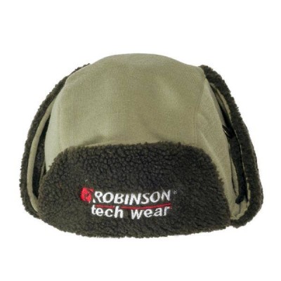 Robinson Czapka Zimowa Zielona Uszatka