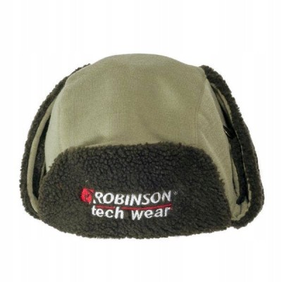 Robinson Czapka Zimowa Zielona Uszatka