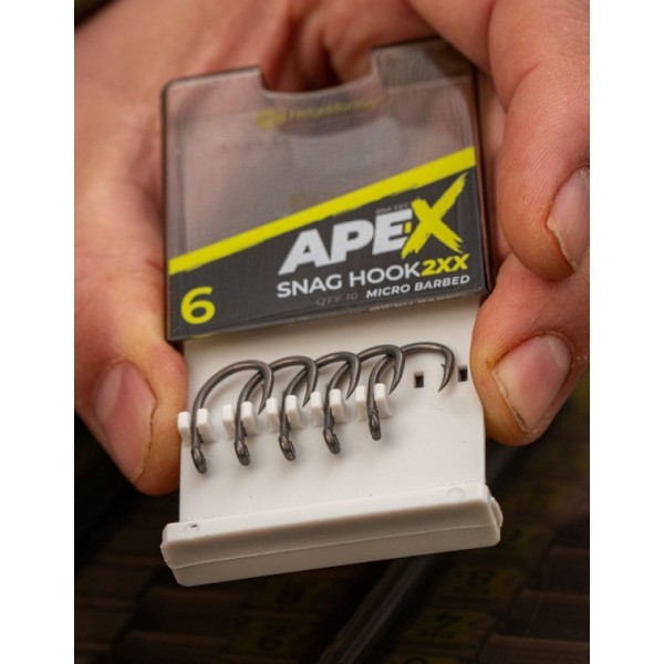 RidgeMonkey Haki Ape-X Snag Hook 2XX Barbed nr.6/10szt.