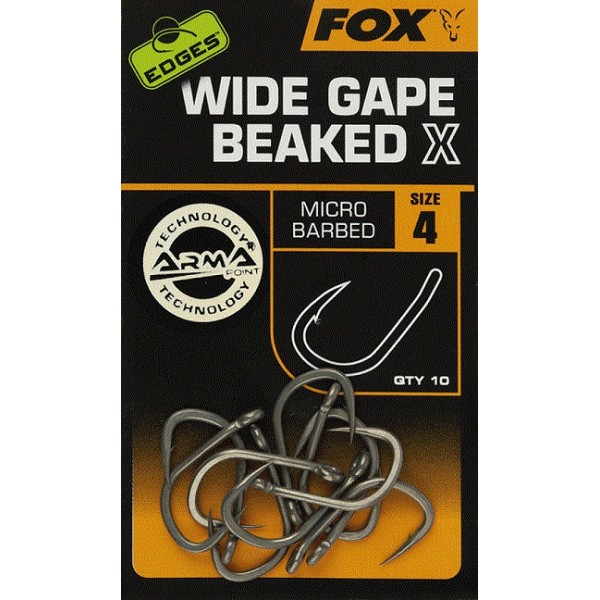 Fox Edges Wide Gape Breaked X Size 4/10szt.