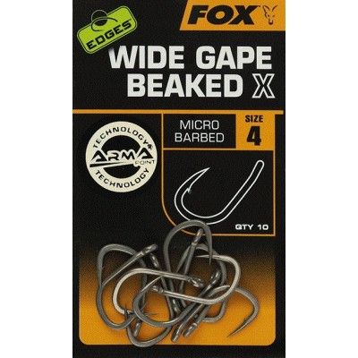 Fox Edges Wide Gape Breaked X Size 4/10szt.