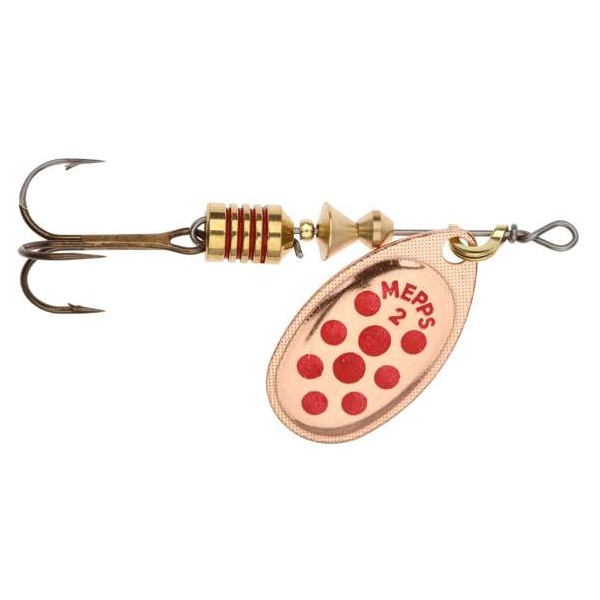 Mepps Aglia Decorees Miedz/Czerw Kropki nr.2/4.5g