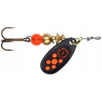 Mepps Black Fury Czarny/Czerwone Kropki r.1