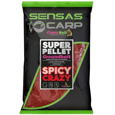 Sensas Zanęta Super Pellet Groundbait Spicy Crazy 1kg