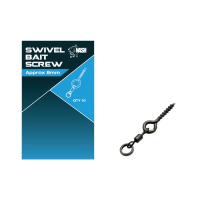 Nash Wkręty z Krętlikiem Bait Screw 21mm/10szt
