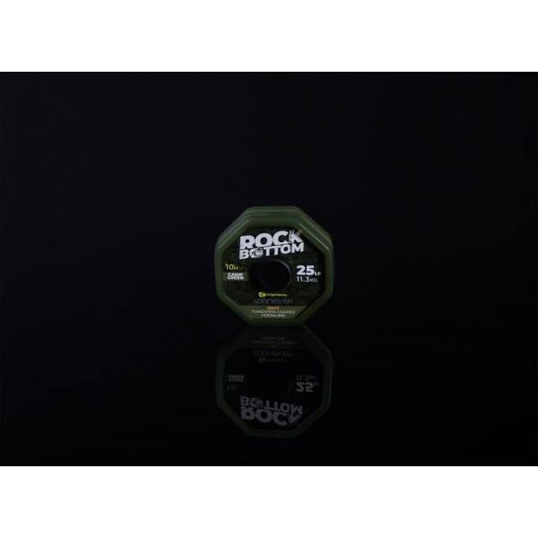 RidgeMonkey Plecionka Bottom Tungsten Coated Soft 25lb/10m, Camo Green