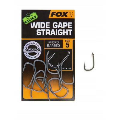 FOX Edges Arma Point Wide Gape Straight Haki r.2/10szt.