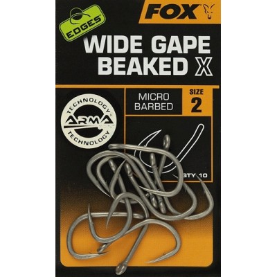 Fox Edges Wide Gape Beaked X Size 2/10szt.