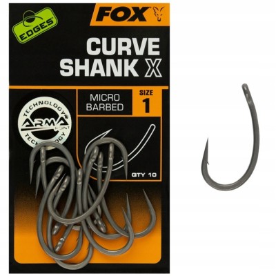 Fox Edges Curve Shank X Size 4/10szt.