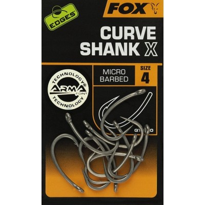 Fox Edges Curve Shank X Size 4/10szt.